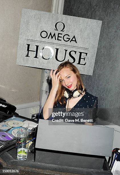 Lou Hayter performs at 'Athletics Night' at OMEGA House, OMEGA's official residence during the London 2012 Olympic Games, held at The House of St....