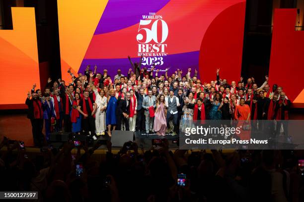 The award winners during the gala 'The World's 50 Best Restaurants', at the Palau de Les Arts, on 20 June, 2023 in Valencia, Valencian Community,...