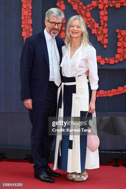 Timothy Taylor and Lady Helen Taylor arrive at the National Portrait Gallery Re-Opening on June 20, 2023 in London, England.