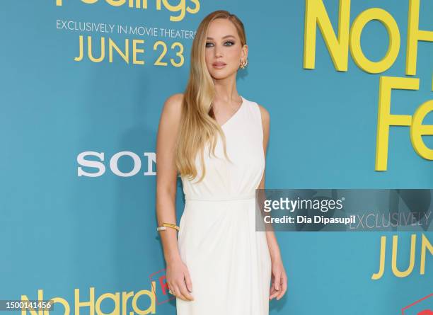 Jennifer Lawrence attends Sony Pictures' "No Hard Feelings" premiere at AMC Lincoln Square Theater on June 20, 2023 in New York City.