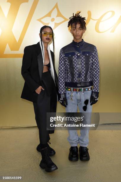Willow Smith and Jaden Smith attend the Louis Vuitton Menswear Spring/Summer 2024 show as part of Paris Fashion Week on June 20, 2023 in Paris,...