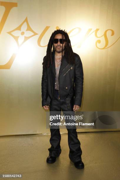 Lenny Kravitz attends the Louis Vuitton Menswear Spring/Summer 2024 show as part of Paris Fashion Week on June 20, 2023 in Paris, France.