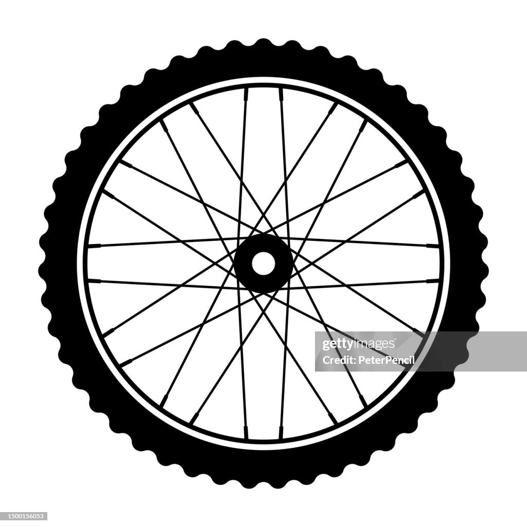 Bicycle Wheel. Bike Rubber. Vector illustration