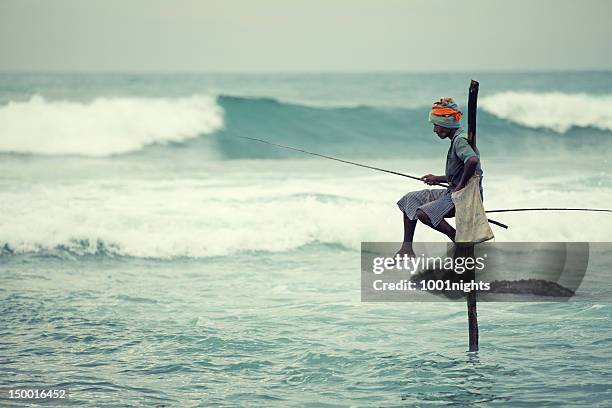 fisherman - sri lanka people stock pictures, royalty-free photos & images