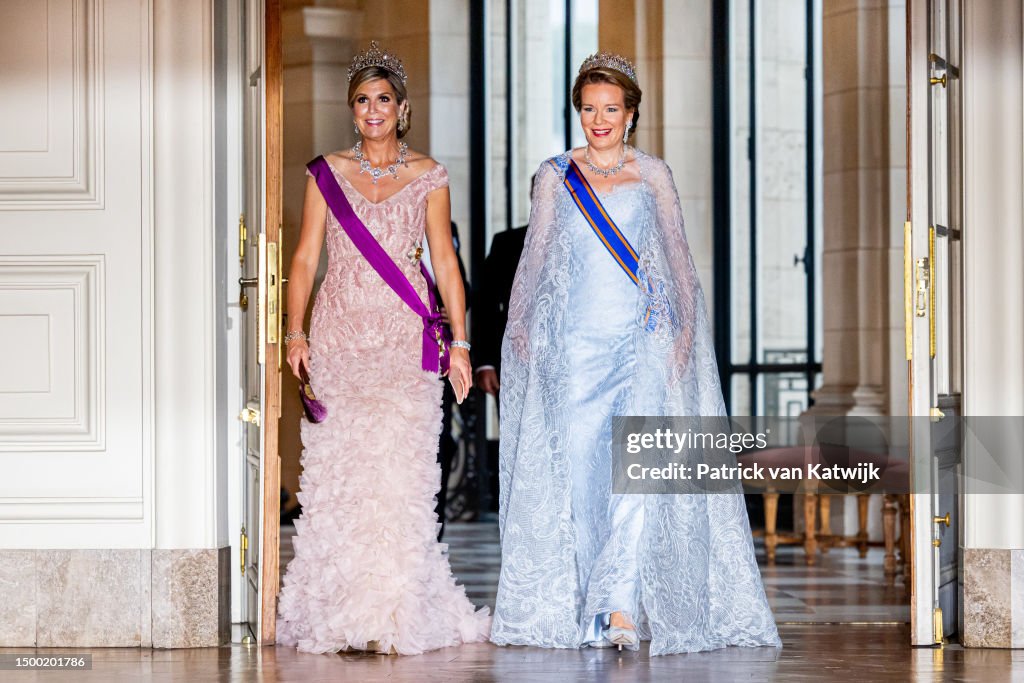 Dutch Royals State Visit To Belgium : Dinner At The Laeken Castle