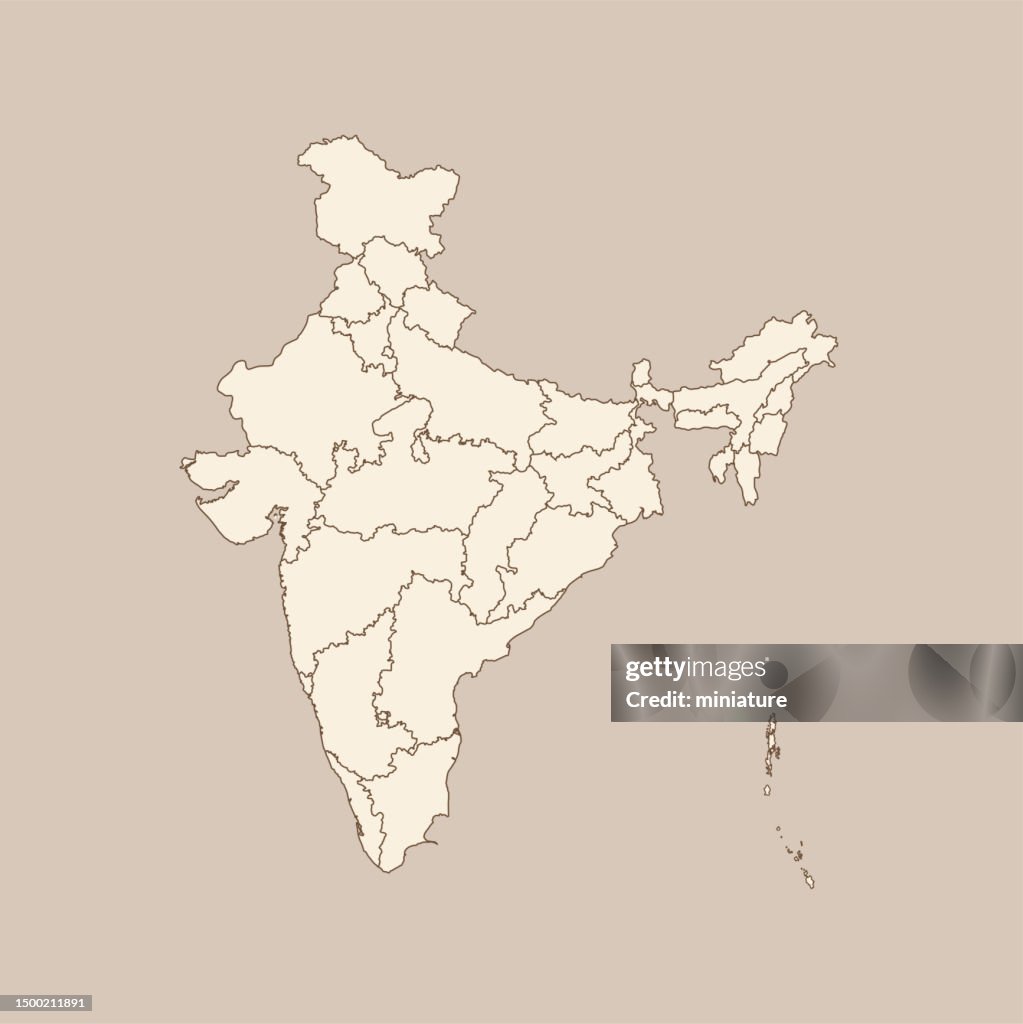Indien Karte