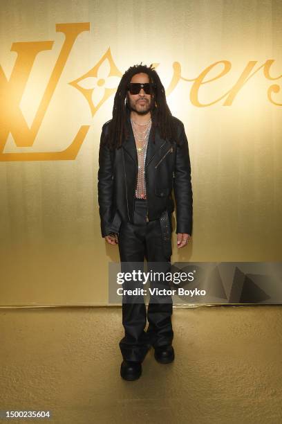 Lenny Kravitz attends the Louis Vuitton Menswear Spring/Summer 2024 show as part of Paris Fashion Week on June 20, 2023 in Paris, France.