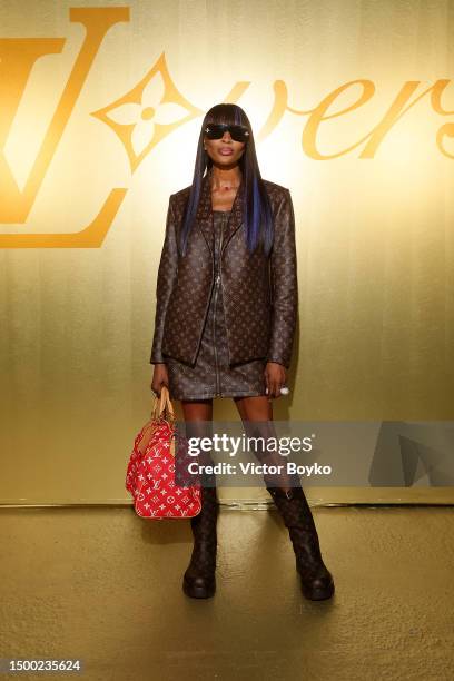 Naomi Campbell attends the Louis Vuitton Menswear Spring/Summer 2024 show as part of Paris Fashion Week on June 20, 2023 in Paris, France.