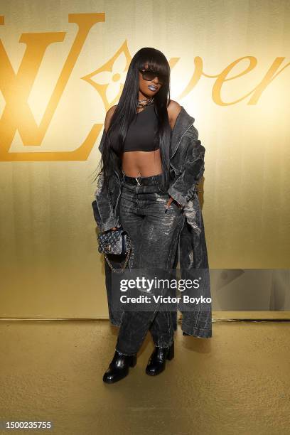 Megan Thee Stallion attends the Louis Vuitton Menswear Spring/Summer 2024 show as part of Paris Fashion Week on June 20, 2023 in Paris, France.