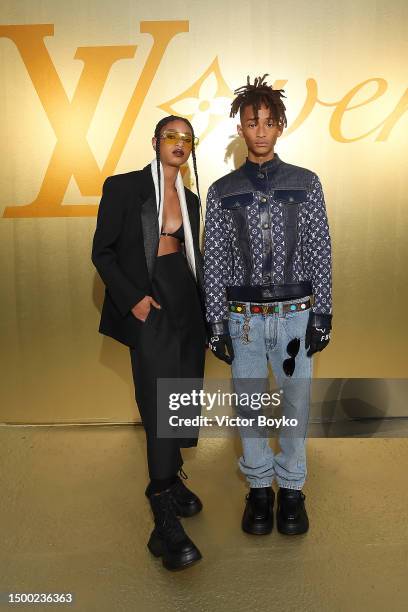 Willow Smith and Jaden Smith attend the Louis Vuitton Menswear Spring/Summer 2024 show as part of Paris Fashion Week on June 20, 2023 in Paris,...