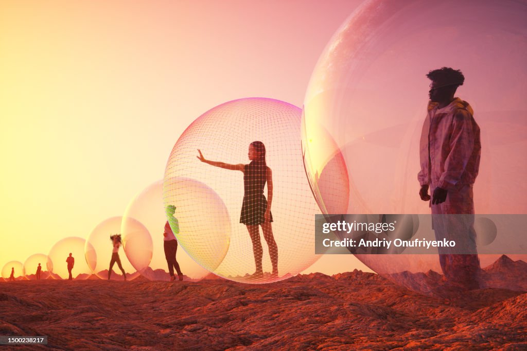 Inside bubble spheres