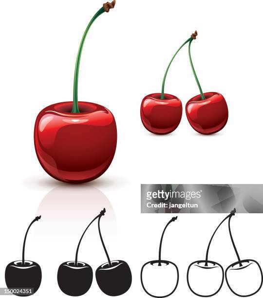 ilustrações de stock, clip art, desenhos animados e ícones de cereja - black cherries