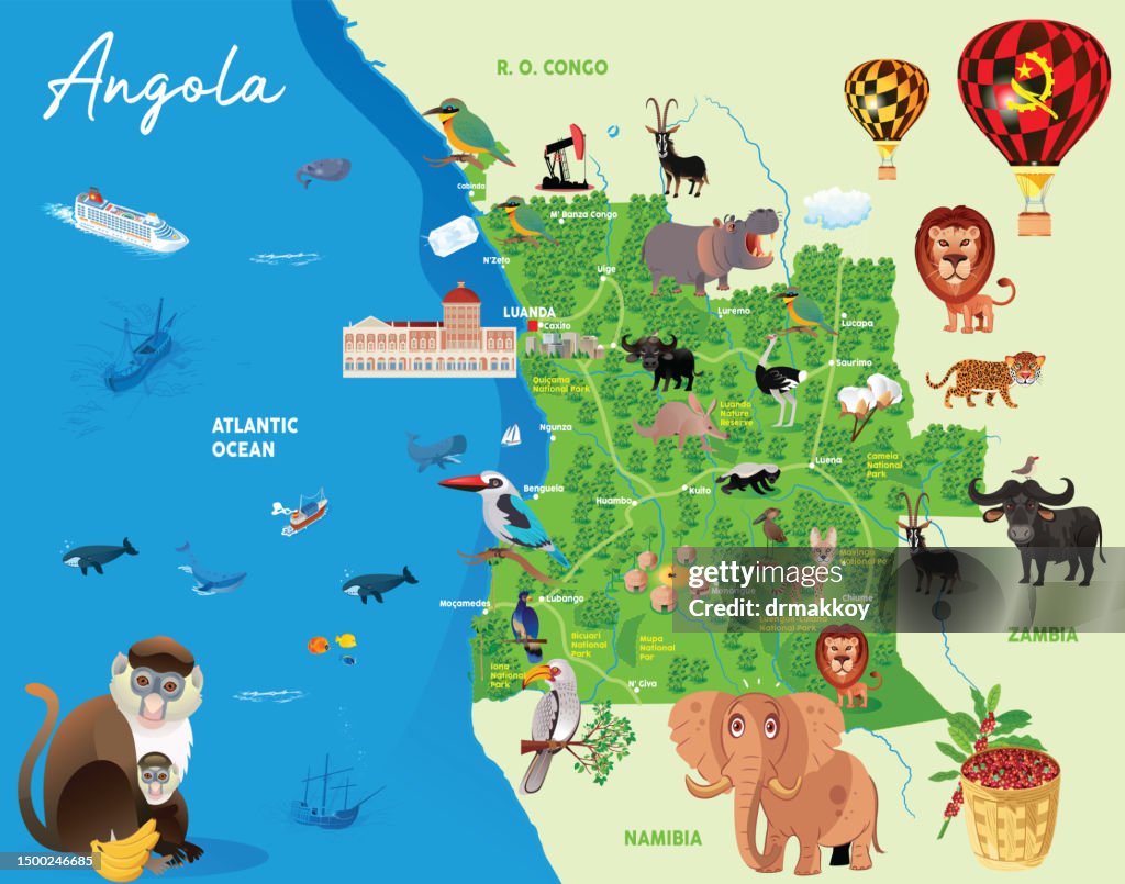 ANGOLA TRAVEL MAP