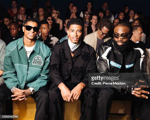 Marcus Rashford, Jude Bellingham and Jaylen Brown attends the the Louis Vuitton Menswear Spring/Summer 2024 show as part of Paris Fashion Week on...