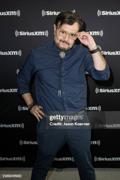 Mexican singer-songwriter Aleks Syntek visits SiriusXM Studios on June 20, 2023 in Miami Beach, Florida.