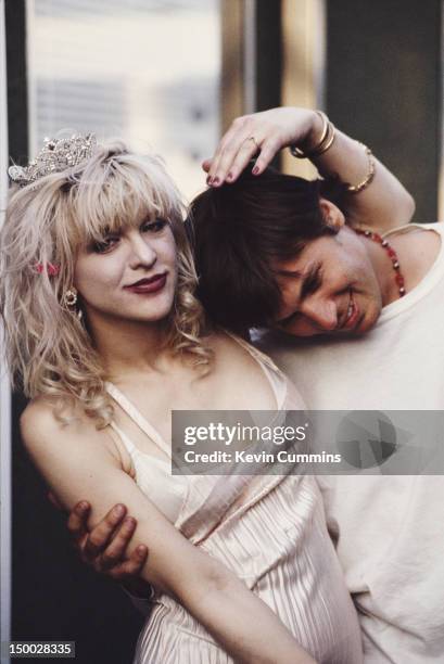 American singer-songwriters Courtney Love and Evan Dando, 1994.