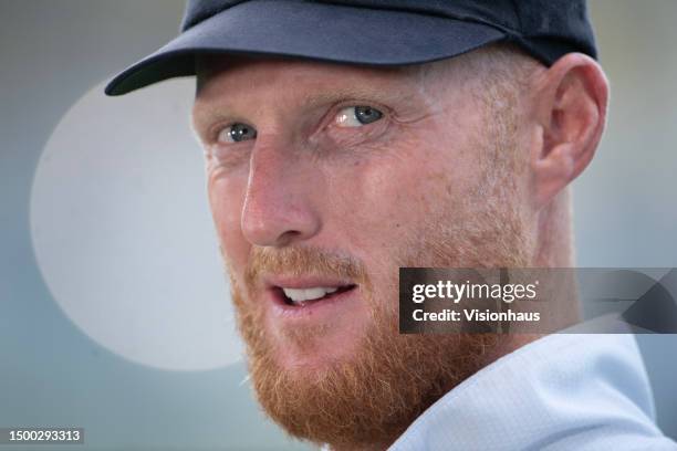 Ben Stokes of England is interviewed after Day Five of the LV= Insurance Ashes 1st Test match between England and Australia at Edgbaston on June 20,...