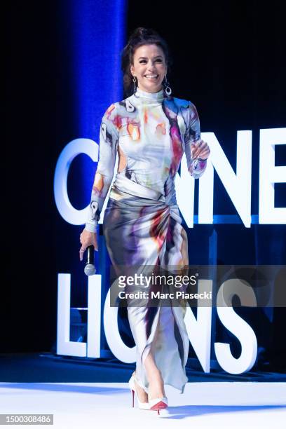 Eva Longoria attends the 'Representing Stories of Worth' conversation during the Cannes Lions 2023 - Day Three at Debussy Theatre on June 21, 2023 in...