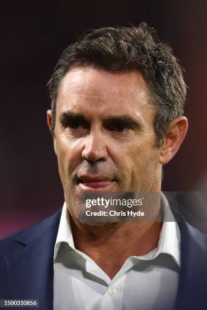 Blues coach Brad Fittler looks on after game two of the State of Origin series between the Queensland Maroons and the New South Wales Blues at...