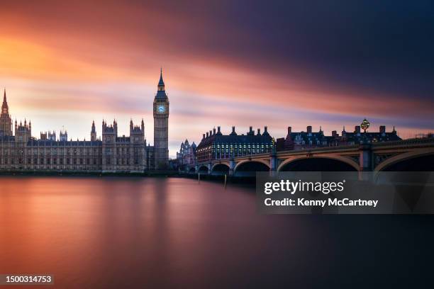 london - westminster sunset - millennium wheel stock pictures, royalty-free photos & images