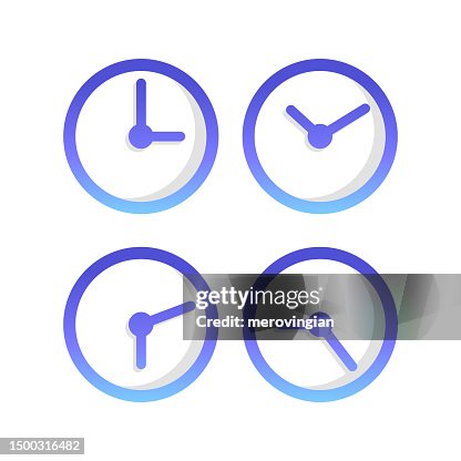 Time zones basic icon set Time zones basic icon set