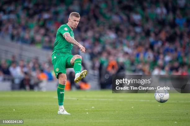 June 19: James McClean of the Republic of Ireland in action during the Republic of Ireland V Gibraltar, 2024 European Championship Qualifying, Group...