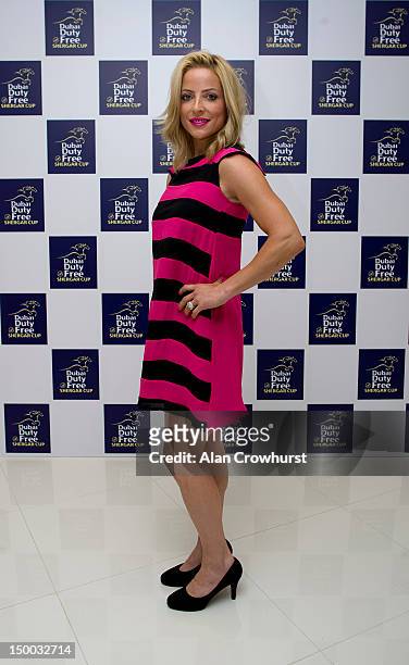 Canadian jockey Chantal Sutherland during the Dubai Duty Free Shergar Cup Photocall at The Dorchester Hotel on August 09, 2012 in London, England.