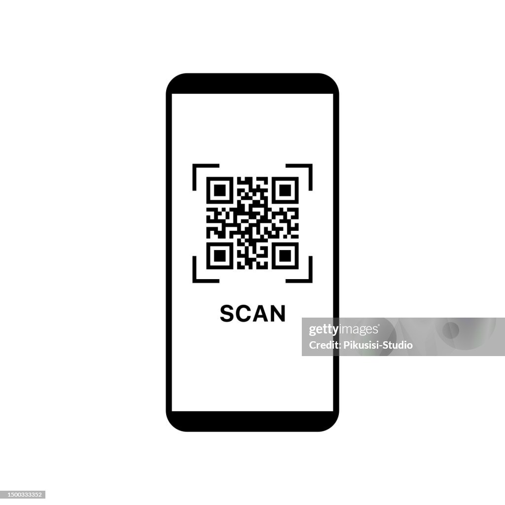 Scan QR code with mobile phone. QR code for smartphone, payment, mobile app, e-commerce, and web.