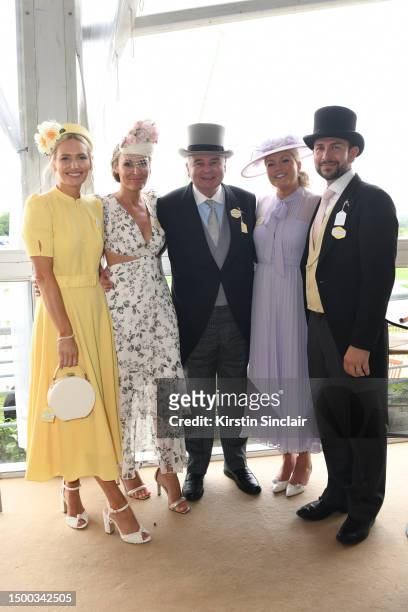 Laura-Ann, Isabel Webster, Eamonn Holmes, Natalie Rushdie and Liam Pearce attend day two of Royal Ascot 2023 at Ascot Racecourse on June 21, 2023 in...