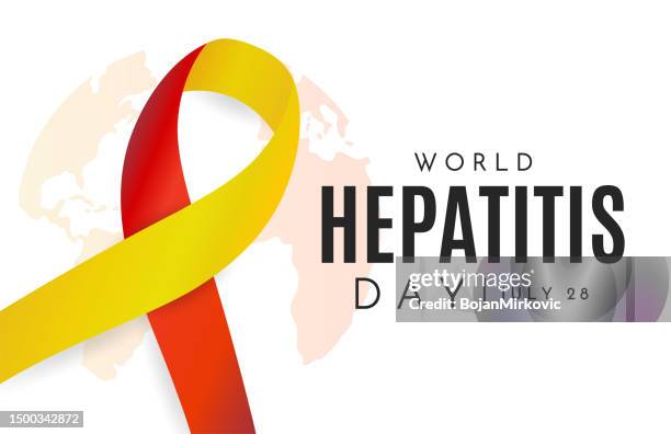 ilustraciones, imágenes clip art, dibujos animados e iconos de stock de antecedentes del día mundial contra la hepatitis, 28 de julio. vector - hepatitis