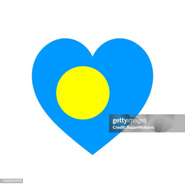 palau heart flag. vector - constitution day stock illustrations