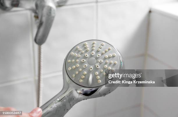 shower head - shower tap stock pictures, royalty-free photos & images