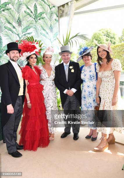Liam Pearce, Farah Sassoon-Munns, Isabel Webster, Eamonn Holmes and Arlene Foster attend day two of Royal Ascot 2023 at Ascot Racecourse on June 21,...