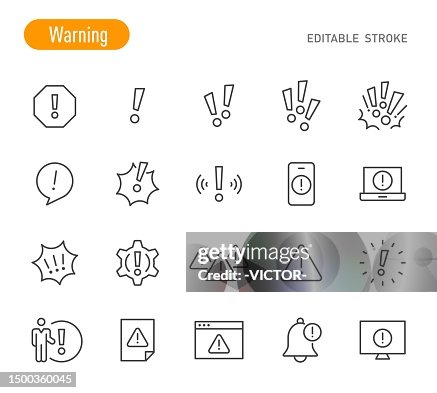 Warning Icons - Line Series - Editable Stroke Warning Icons - Line Series - Editable Stroke