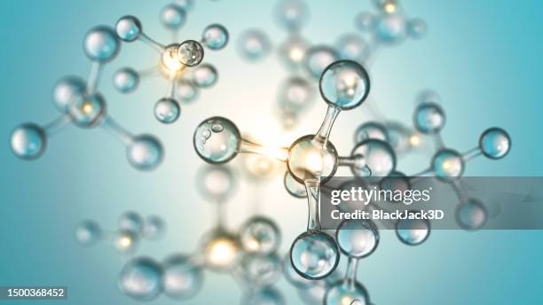 estructura molecular - concepto de luces - science fotografías e imágenes de stock