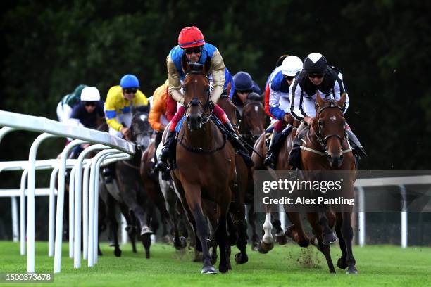 Gregory ridden by Frankie Dettori on the way to winning The Queens Vase during day two of Royal Ascot 2023 at Ascot Racecourse on June 21, 2023 in...
