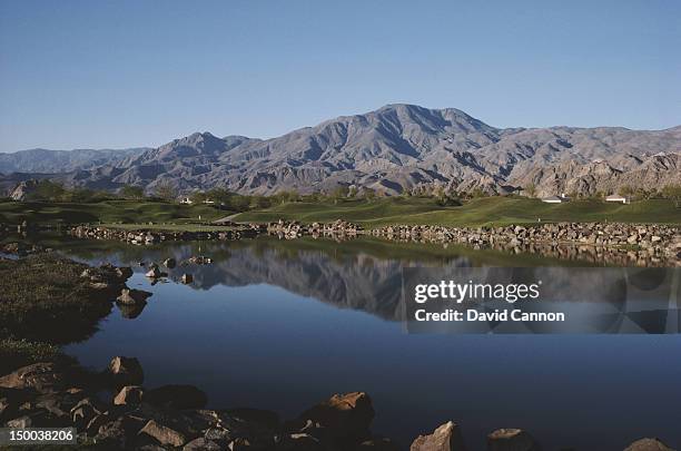 General view of the 17th hole of the PGA West Resort Course on 1st January 1992 at the PGA West Golf Club in La Quinta, California, United States.