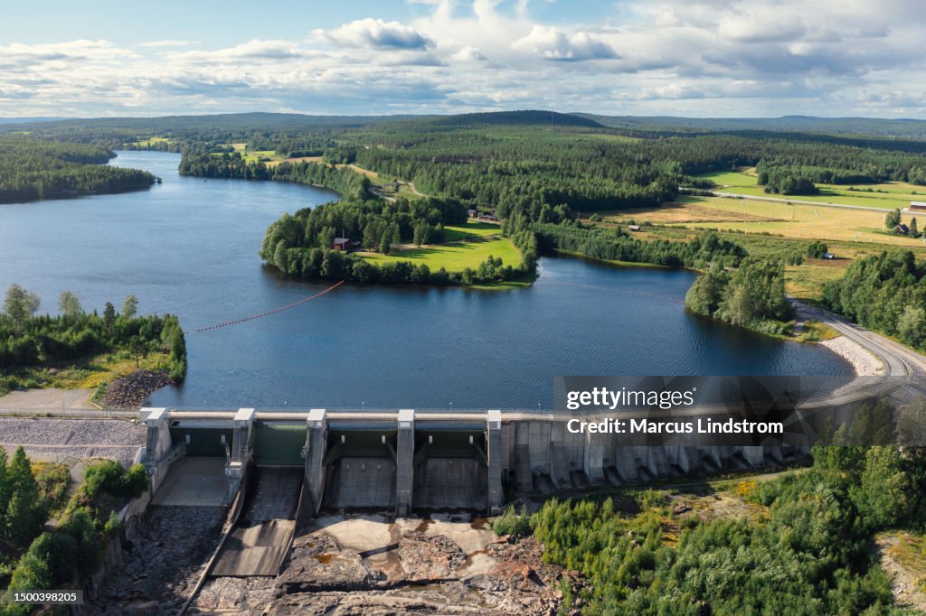 Dam at a hydroelectric power plant