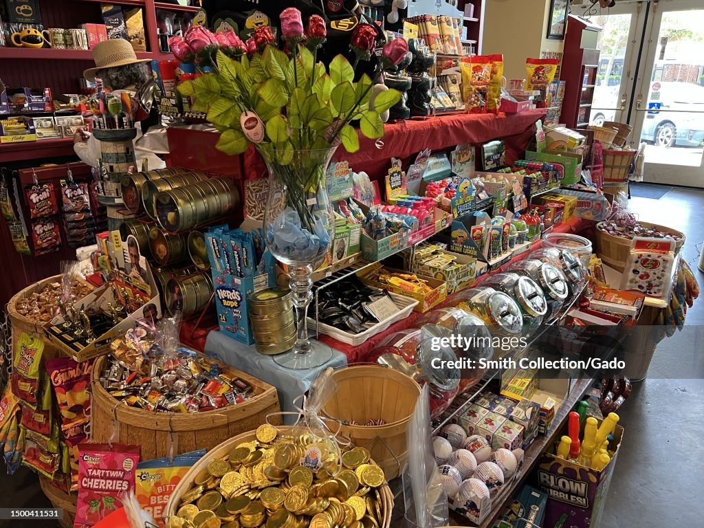 Zoonies Rockets Assorted candy and snack display in a market, featuring various... News ...