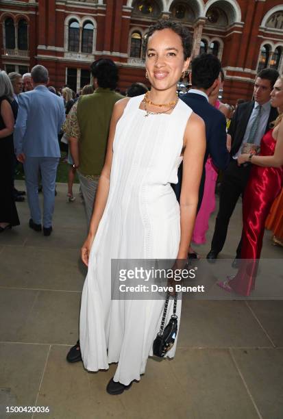 Phoebe Collings-James attends the V&A Summer Party and DIVA exhibition preview, supported by Net-A-Porter, on June 21, 2023 in London, England.