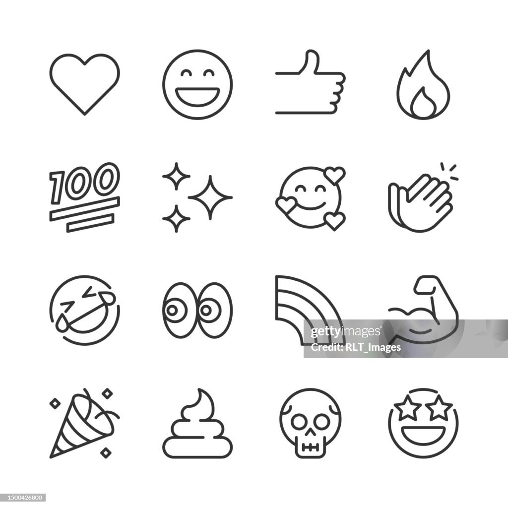 Emoji Icons — Monoline Series