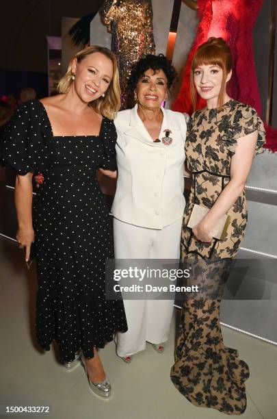 Kimberley Walsh, Dame Shirley Bassey and Nicola Roberts attend the V&A Summer Party and DIVA exhibition preview, supported by Net-A-Porter, on June...