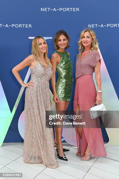 Donna Younis, Henriette van Marle and Marie Moatti make the V&A Summer Party and DIVA exhibition preview, supported by Net-A-Porter, on June 21, 2023...