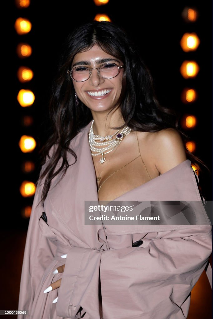 Mia Khalifa attends the EGONLAB. Menswear Spring/Summer 2024 show as