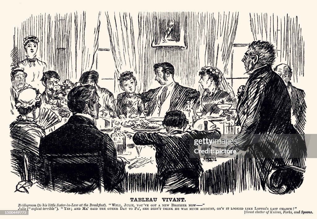 BREAKFAST : BRITISH SATIRE AND COMIC CARTOON 19TH CENTURY (XXXL)