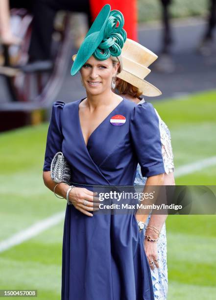 Zara Tindall attends day 2 of Royal Ascot 2023 at Ascot Racecourse on June 21, 2023 in Ascot, England.