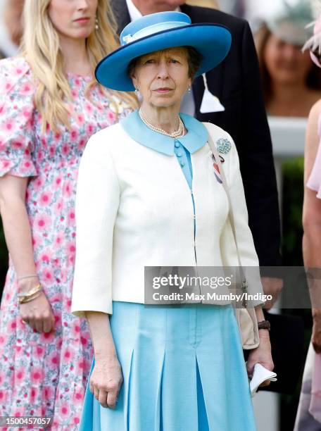 Princess Anne, Princess Royal attends day 2 of Royal Ascot 2023 at Ascot Racecourse on June 21, 2023 in Ascot, England.