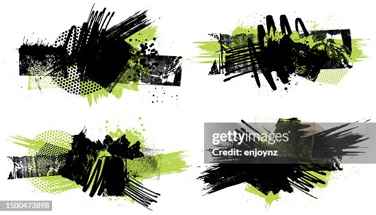 Abstract black and green grunge textures and patterns vector Abstract black and green grunge textures and patterns vector