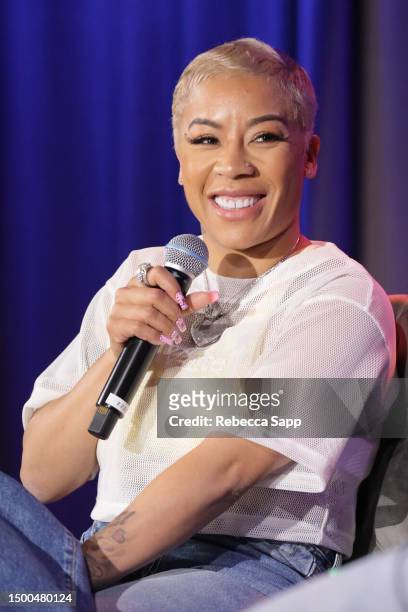Keyshia Cole speaks onstage at Reel To Reel: Keyshia Cole: This Is My Story at The GRAMMY Museum on June 21, 2023 in Los Angeles, California.