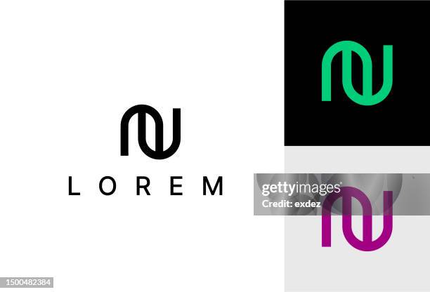 buchstabe n logo-set - initials stock-grafiken, -clipart, -cartoons und -symbole